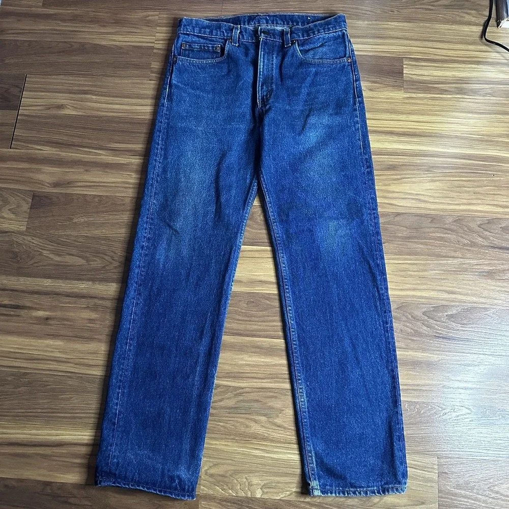 Vintage 80s Levis 505-0216 Straight Leg Jeans 33*x32 Made in USA Blue Denim